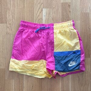 Nike Vibrant Pink and Yellow Mesh Shorts